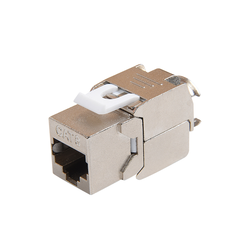 SMT-1061T8C8-FTP 180 องศาปกป้อง CAT8 TOOLLESS Keystone Jack