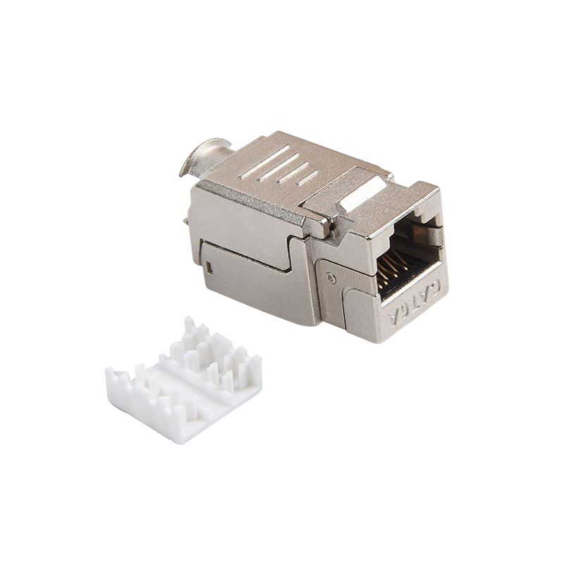 SMT-1048T8C6A-FTP 90 องศาปกป้อง CAT6A TOOLLESS Keystone Jack
